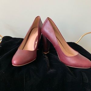 EXPRESS Red Leather Heels Size 8